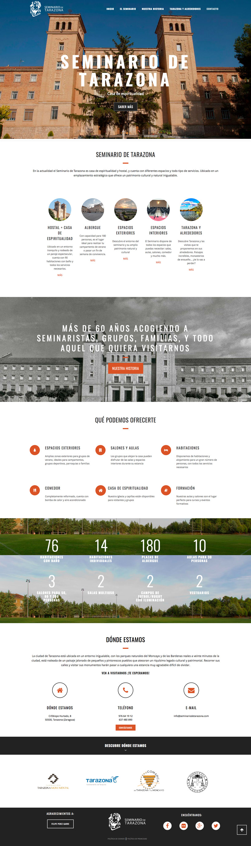 Diseño página web zaragoza seminario de tarazona seminariodetarazona.com